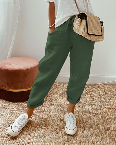 Pantalones de lino ligeros: la combinación perfecta de estilo y comodidad para un look casual y sofisticado.