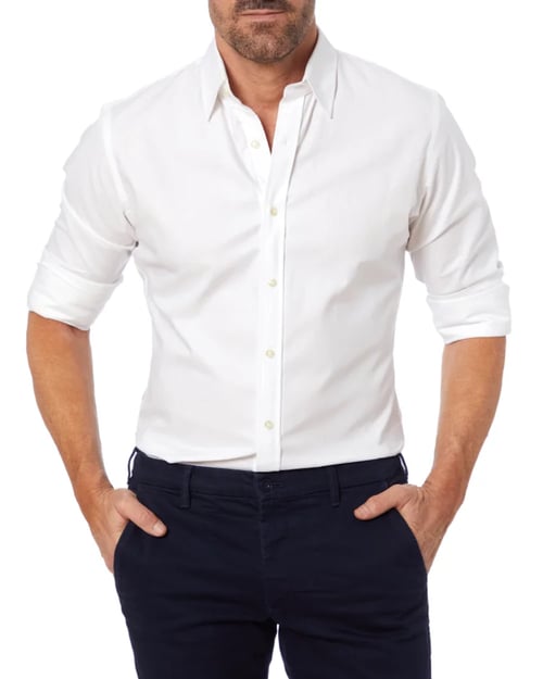 Camisa Oxford elástica con botones