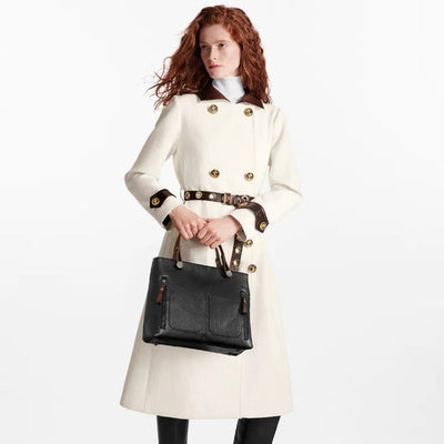Elegante bolso de piel vegetal Verona con múltiples compartimentos