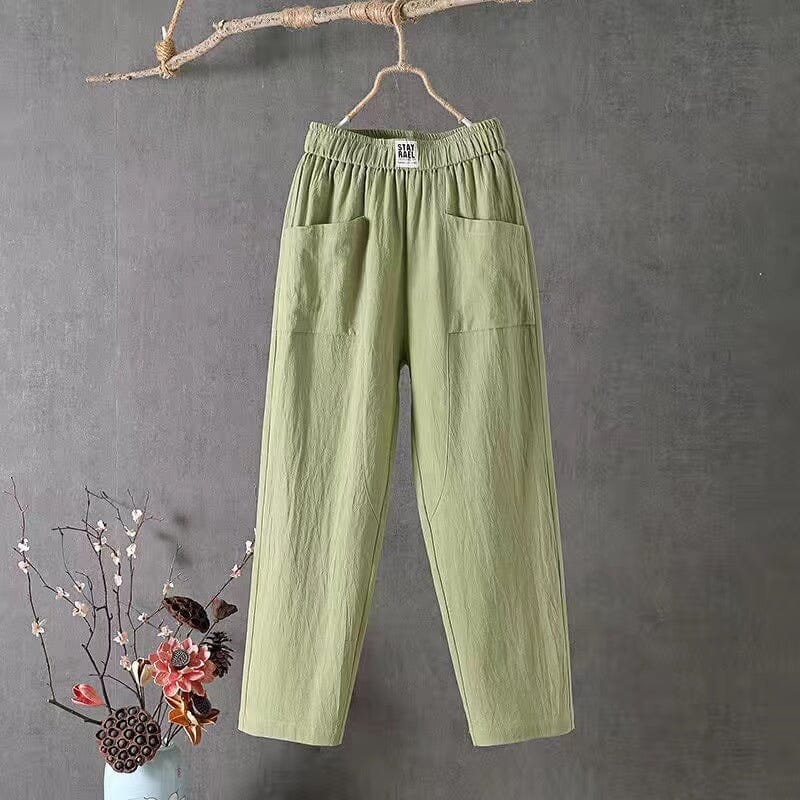 Pantalones de Algodón y Lino StayRael con Cómoda Cintura Elástica