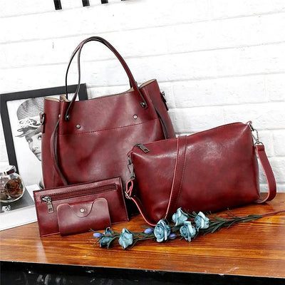 Bolso Retro Gerhild de Cuatro Elegantes Piezas