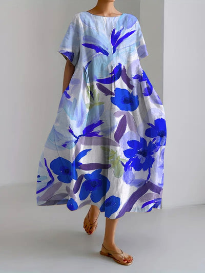Vestido Casual Suelto Dayana con Hermoso Diseño Floral Botánico Retro para Mujer