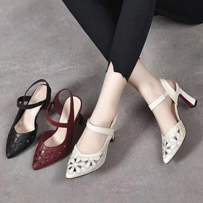 Holly | Elegantes tacón alto de cuero de la mejor calidad para apariciones inolvidables