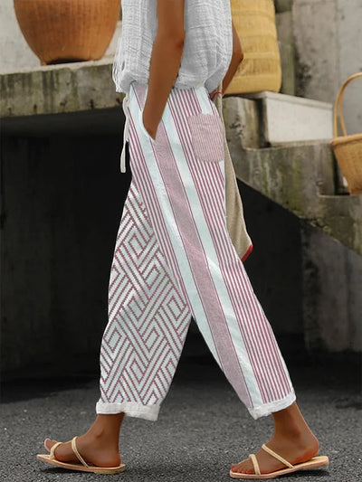 Pantalones de rayas con botones Delia: comodidad y estilo para ellas