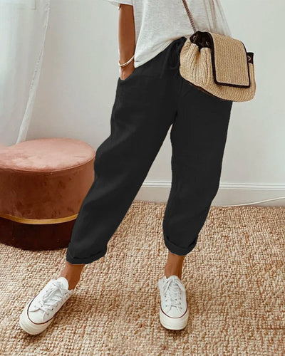 Pantalones de lino ligeros: la combinación perfecta de estilo y comodidad para un look casual y sofisticado.