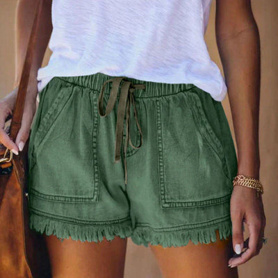 Shorts de mezclilla de cintura alta LAURA® - Estilo y Confort para tu Verano