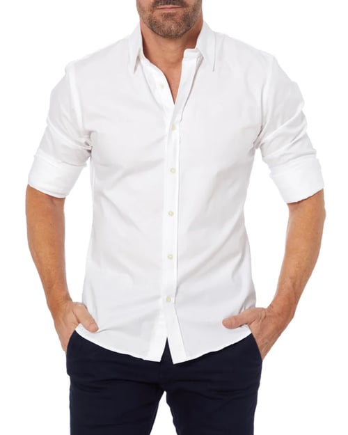 Camisa Oxford elástica con botones