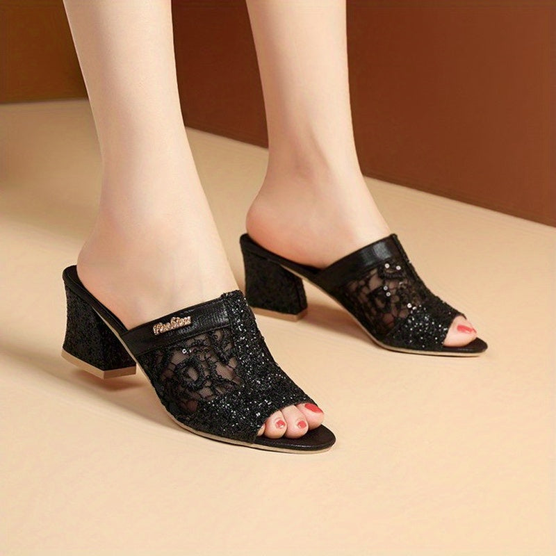 Dina | Sandalias glamurosas con brillantes lentejuelas