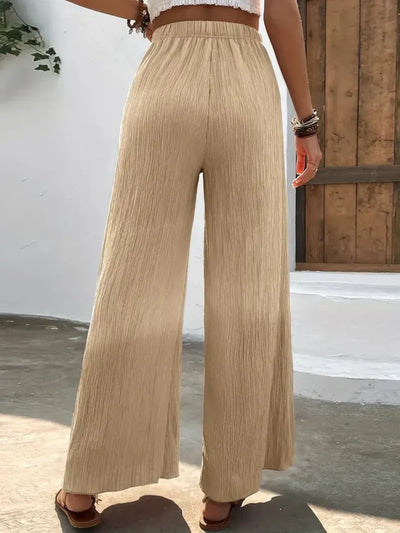 Pantalones de Cintura Alta Karol con Pernera Amplia para un Look Elegante