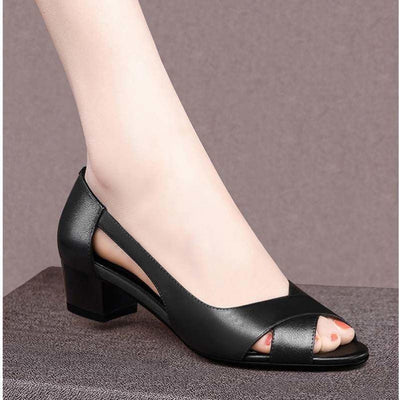 Zita | Sandalias de cuero cómodas y antideslizantes con suela suave para pasos despreocupados