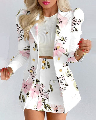 Mireyah | Elegante conjunto de minifalda y blazer en vibrantes colores para women