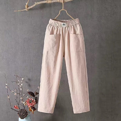 Pantalones de Algodón y Lino StayRael con Cómoda Cintura Elástica