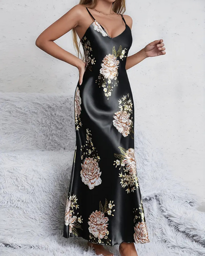 NIRA™ | Camisón con estampado de flores y tirantes de espagueti