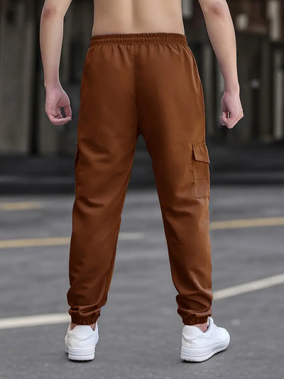 Pantalón cargo para hombre con bolsillos funcionales
