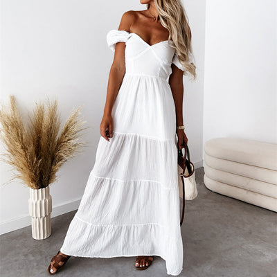 Vestido Maxi Elegante Sin Espalda de Verano Bohemio Franchesca para Playa
