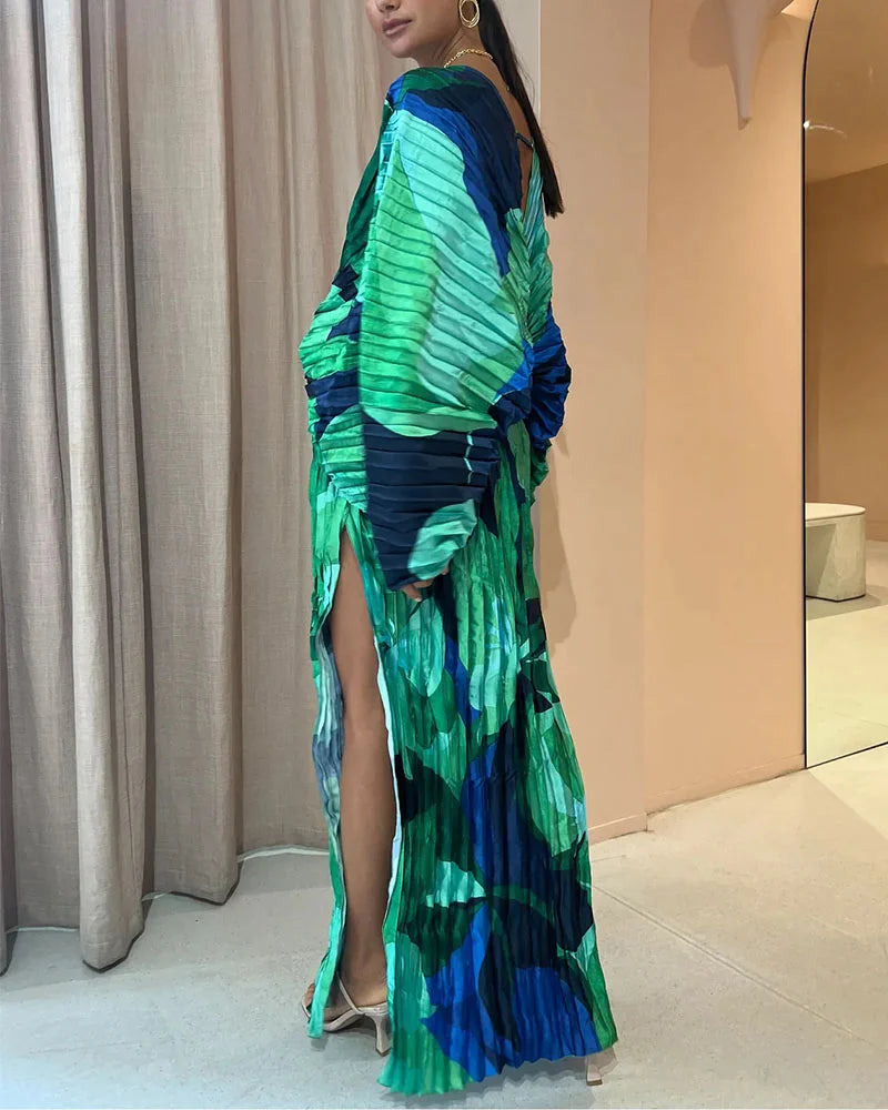 Elegante vestido plisado para ocasiones informales