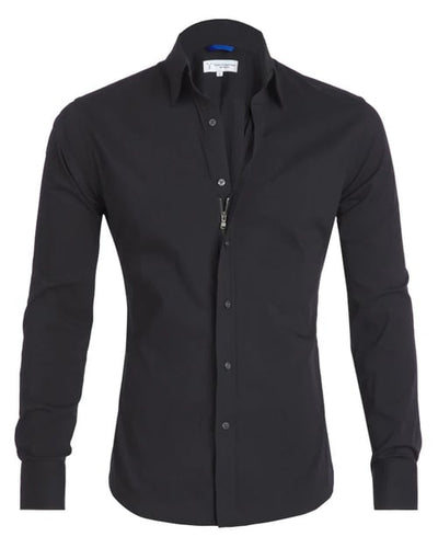 Camisa Oxford elástica con botones
