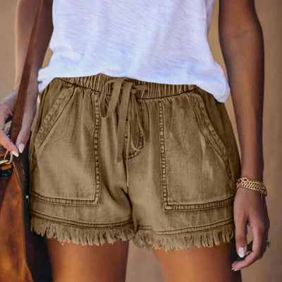 Shorts de mezclilla de cintura alta LAURA® - Estilo y Confort para tu Verano