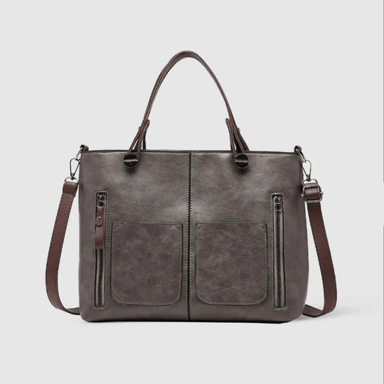Elegante bolso de piel vegetal Verona con múltiples compartimentos