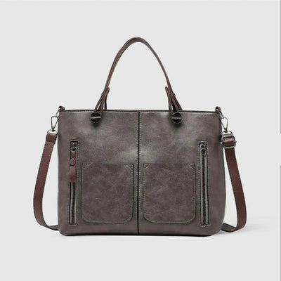Elegante bolso de piel vegetal Verona con múltiples compartimentos