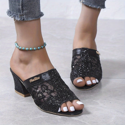 Dina | Sandalias glamurosas con brillantes lentejuelas