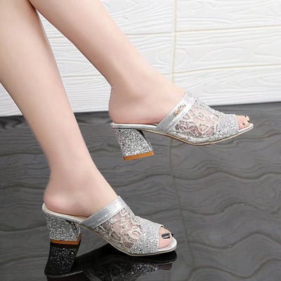 Dina | Sandalias glamurosas con brillantes lentejuelas