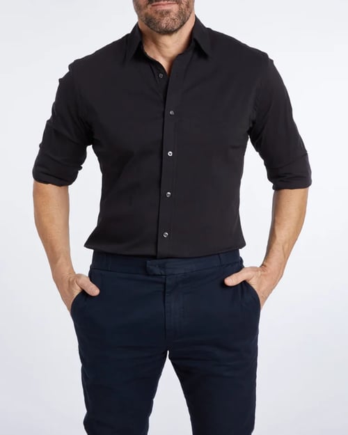 Camisa Oxford elástica con botones