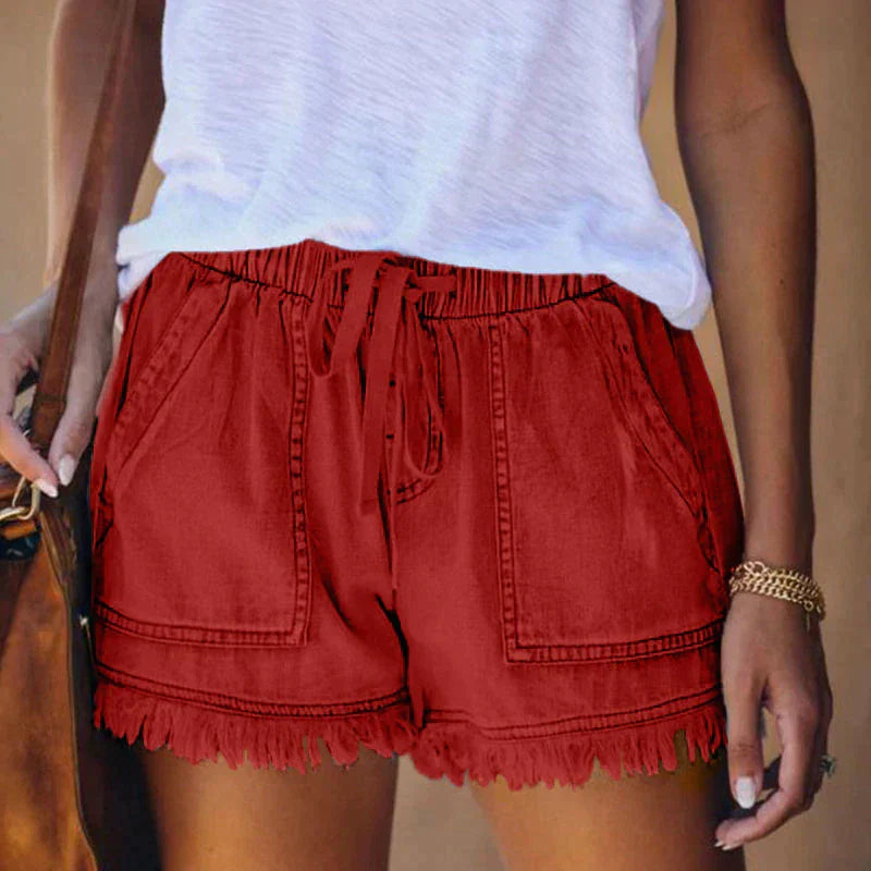 Shorts de mezclilla de cintura alta LAURA® - Estilo y Confort para tu Verano