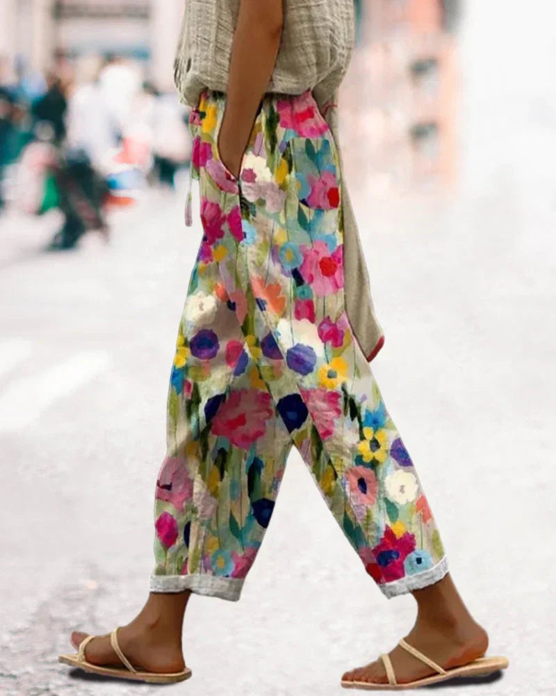 Pantalones Tansy con Vibrante Estampado Floral