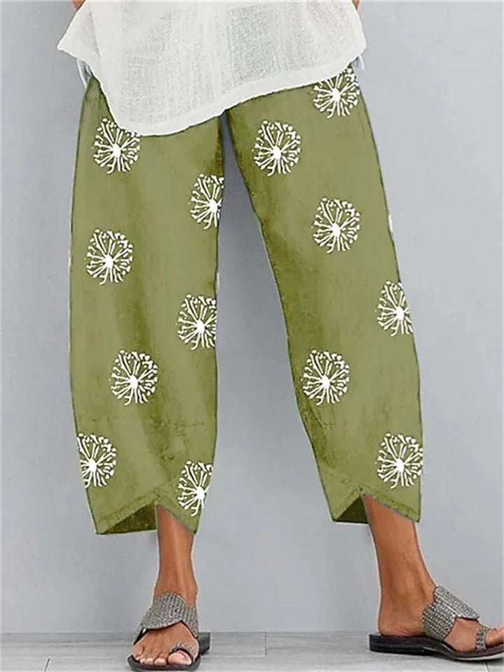 Pantalón Casual Estiloso con Encantador Estampado Angela