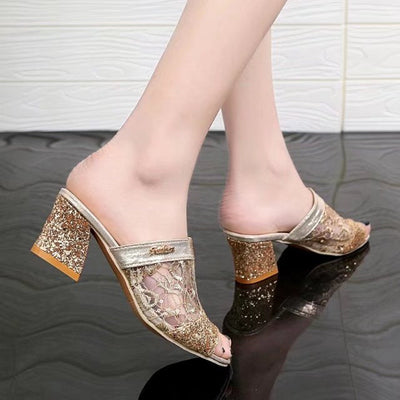 Dina | Sandalias glamurosas con brillantes lentejuelas