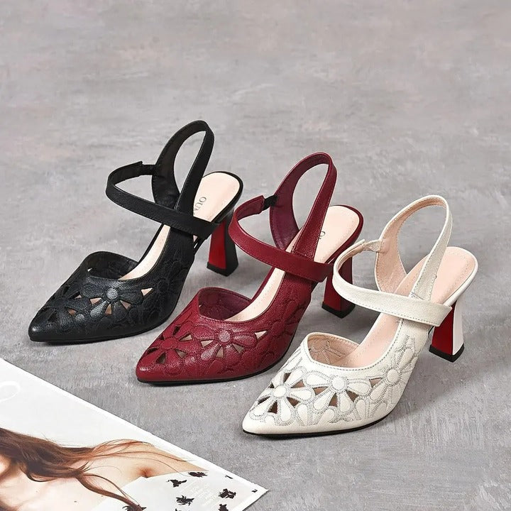 Holly | Elegantes tacón alto de cuero de la mejor calidad para apariciones inolvidables