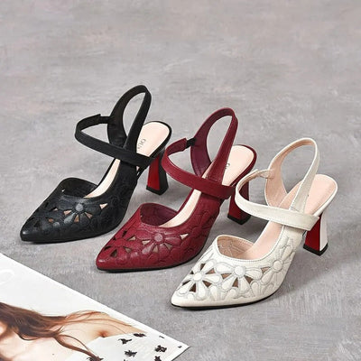Holly | Elegantes tacón alto de cuero de la mejor calidad para apariciones inolvidables