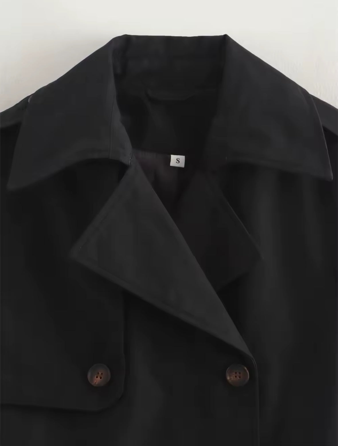 Abrigo recortado de gabardina para otoño - Mely