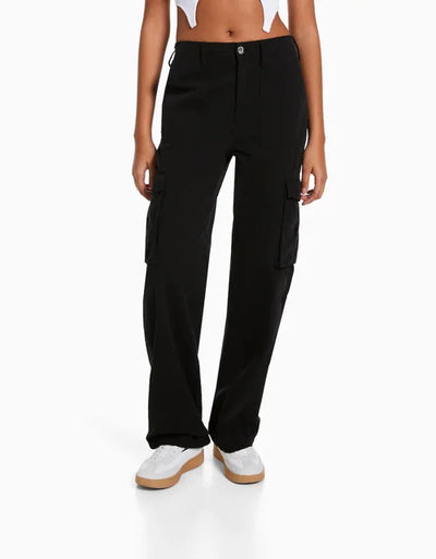 Estiloso pantalón cargo recto con ajuste personalizado