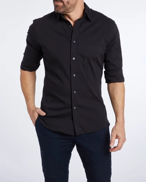 Camisa Oxford elástica con botones