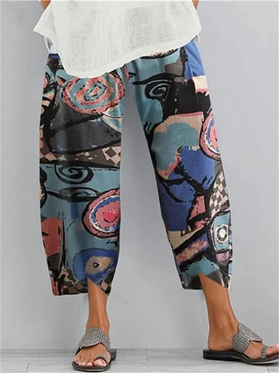 Pantalón Casual Estiloso con Encantador Estampado Angela