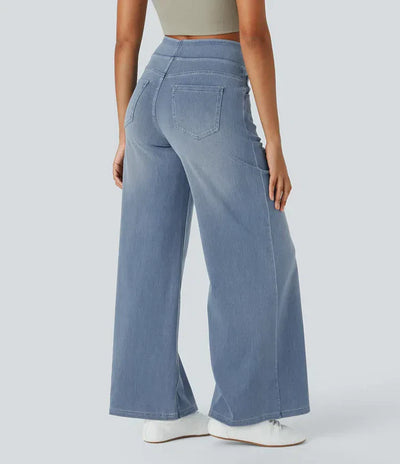 ELASTY | JEANS CÓMODOS CON CINTURA ALTA Y TALLE SUELTO
