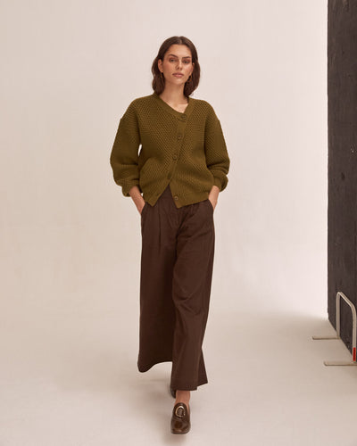Bomber tejida Eleonora oliva