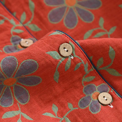 Conjunto de Pijama de Algodón con Encantador Estampado Floral Esmeray
