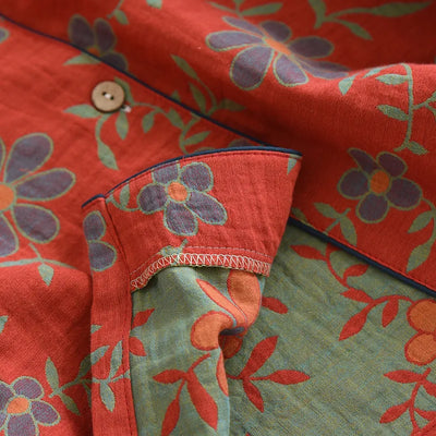 Conjunto de Pijama de Algodón con Encantador Estampado Floral Esmeray