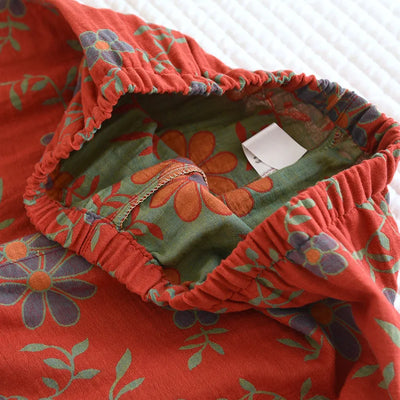 Conjunto de Pijama de Algodón con Encantador Estampado Floral Esmeray