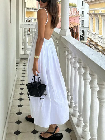 Vestido Largo con Espalda Abierta - Estilo Coastal Cowgirl que Te Encantará