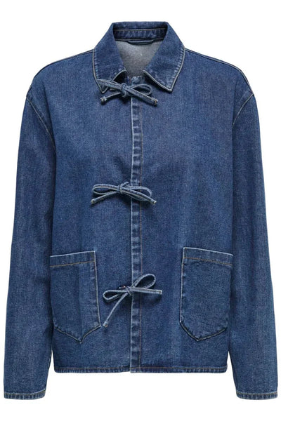 Chaqueta de mezclilla con lazo