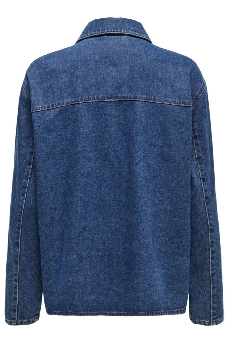 Chaqueta de mezclilla con lazo