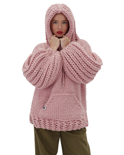 Sudadera con capucha de punto grueso oversized Cozy Chic Luxora™