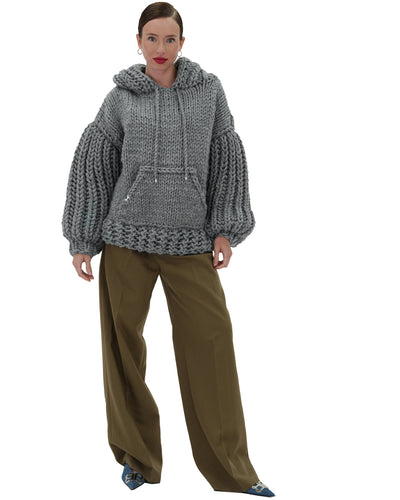 Sudadera con capucha de punto grueso oversized Cozy Chic Luxora™