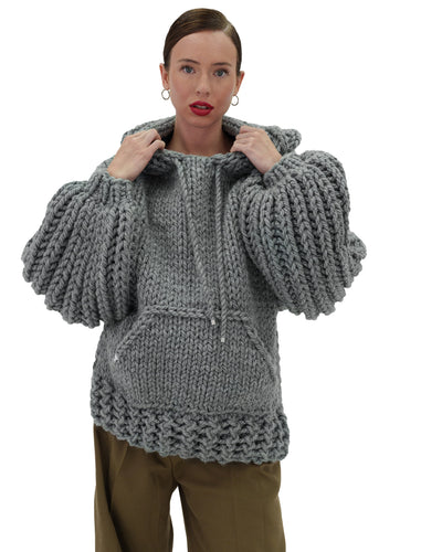 Sudadera con capucha de punto grueso oversized Cozy Chic Luxora™