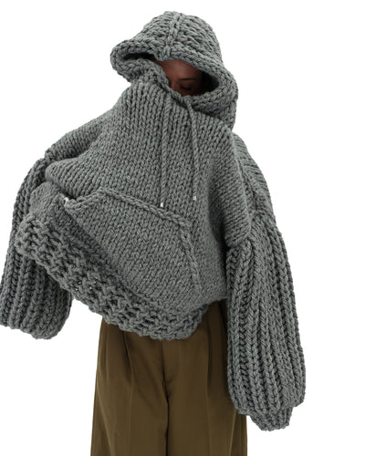 Sudadera con capucha de punto grueso oversized Cozy Chic Luxora™