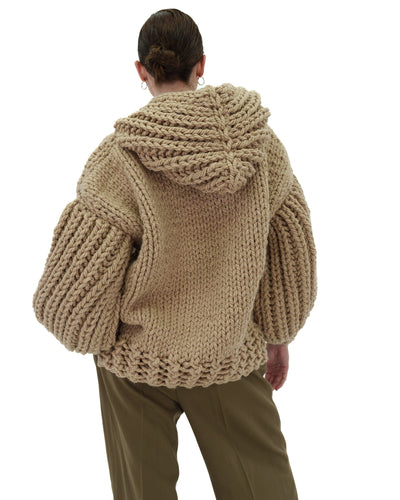 Sudadera con capucha de punto grueso oversized Cozy Chic Luxora™